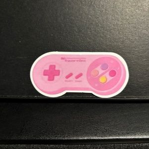 PINK OLD SCHOOL VIDEO GAME CONTROLLER STICKER